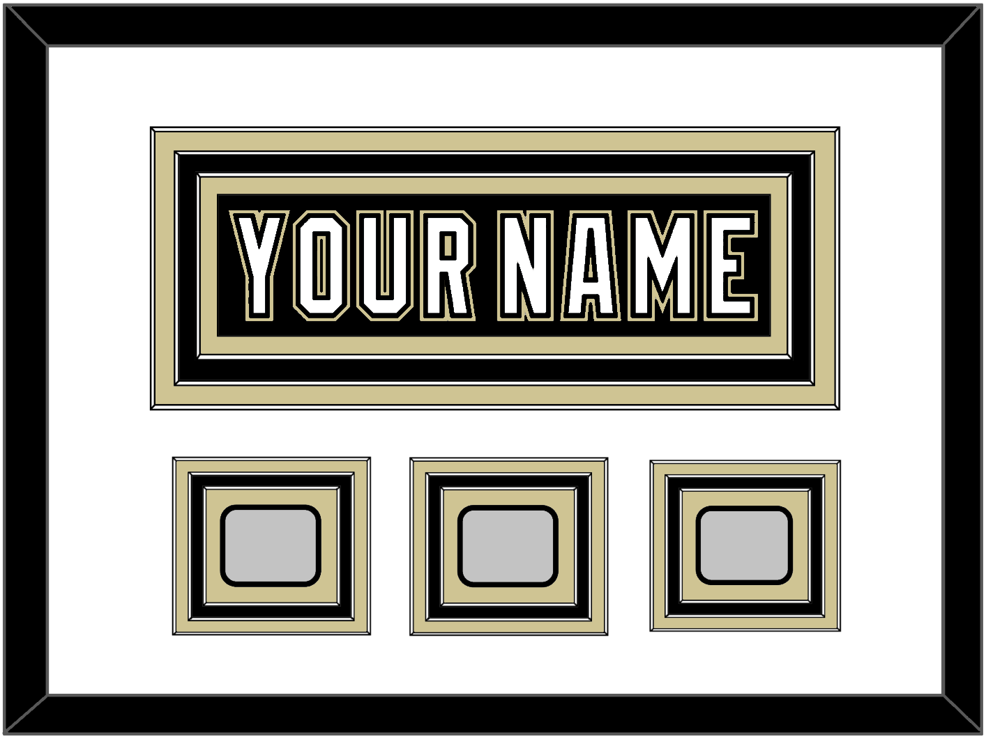 Pittsburgh Nameplate & 2009, 2016 & 2017 Stanley Cup Champions Patches - Home Black (2007-2016) - Premier Tier 1