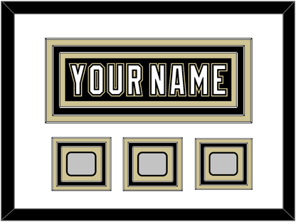 Pittsburgh Nameplate & 2009, 2016 & 2017 Stanley Cup Champions Patches - Home Black (2007-2016) - Premier Tier 1