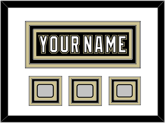 Pittsburgh Nameplate & 2009, 2016 & 2017 Stanley Cup Champions Patches - Home Black (2007-2016) - Premier Tier 1