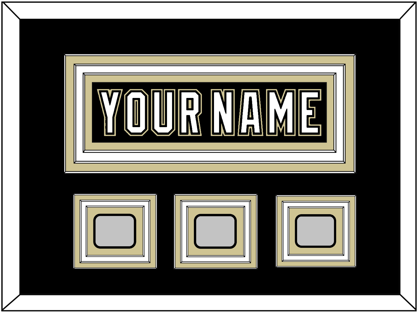 Pittsburgh Nameplate & 2009, 2016 & 2017 Stanley Cup Champions Patches - Home Black (2007-2016) - Premier Tier 2