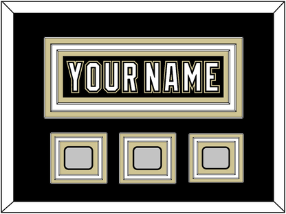 Pittsburgh Nameplate & 2009, 2016 & 2017 Stanley Cup Finals Patches - Home Black (2007-2016) - Premier Tier 2