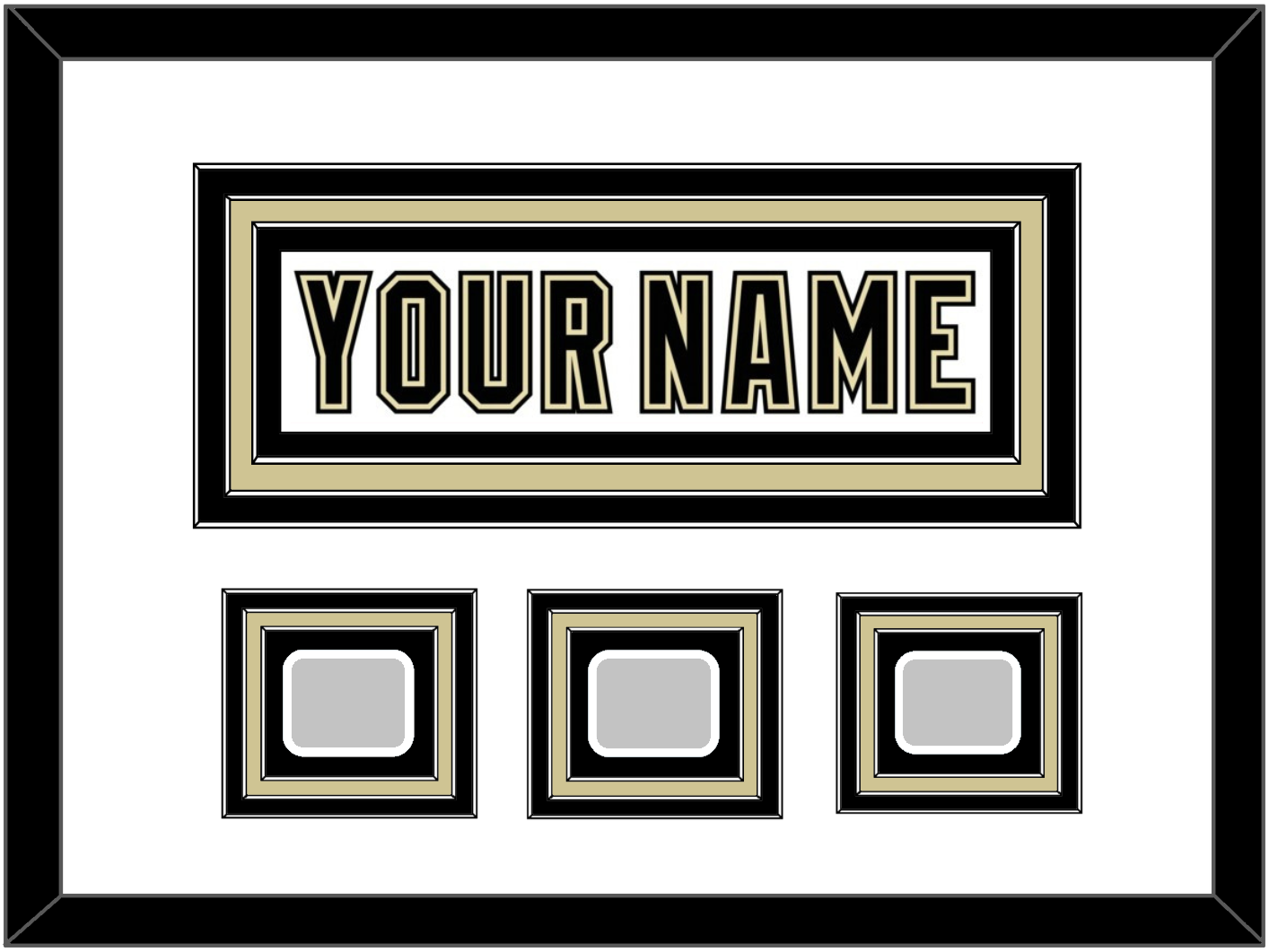 Pittsburgh Nameplate & 2009, 2016 & 2017 Stanley Cup Champions Patches - Road White (2007-2016) - Premier Tier 2