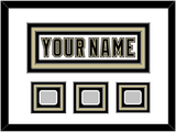 Pittsburgh Nameplate & 2009, 2016 & 2017 Stanley Cup Finals Patches - Road White (2007-2016) - Triple Mat 2