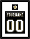 Pittsburgh Nameplate & Number (Back) Combined, With A Logo Patch - Black Jersey (2000-2007) - Single Mat 1