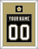 Pittsburgh Nameplate & Number (Back) Combined, With A Logo Patch - Black Jersey (2000-2007) - Single Mat 2