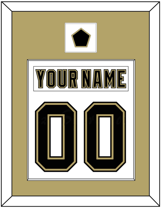 Pittsburgh Nameplate & Number (Back) Combined, With A Logo Patch - White Jersey (2002-2007) - Essential Tier 1