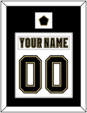 Pittsburgh Nameplate & Number (Back) Combined, With A Logo Patch - White Jersey (2002-2007) - Single Mat 2