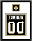 Pittsburgh Nameplate & Number (Back) Combined, With A Logo Patch - Black Jersey (2000-2007) - Double Mat 1