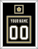 Pittsburgh Nameplate & Number (Back) Combined, With A Logo Patch - Black Jersey (2000-2007) - Double Mat 2