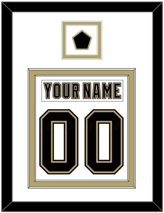 Pittsburgh Nameplate & Number (Back) Combined, With A Logo Patch - White Jersey (2002-2007) - Signature Tier 1