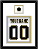 Pittsburgh Nameplate & Number (Back) Combined, With A Logo Patch - White Jersey (2002-2007) - Double Mat 1