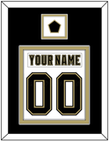 Pittsburgh Nameplate & Number (Back) Combined, With A Logo Patch - White Jersey (2002-2007) - Double Mat 2