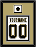 Pittsburgh Nameplate & Number (Back) Combined, With A Logo Patch - White Jersey (2002-2007) - Double Mat 3