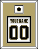 Pittsburgh Nameplate & Number (Back) Combined, With A Logo Patch - White Jersey (2002-2007) - Double Mat 3