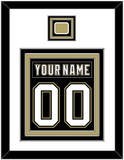 Pittsburgh Nameplate & Number (Back) Combined, With A Logo Patch - Black Jersey (2000-2007) - Triple Mat 1