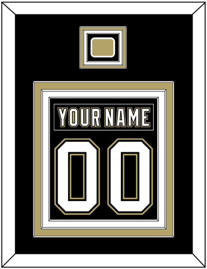 Pittsburgh Nameplate & Number (Back) Combined, With A Logo Patch - Black Jersey (2000-2007) - Premier Tier 2