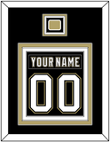 Pittsburgh Nameplate & Number (Back) Combined, With A Logo Patch - Black Jersey (2000-2007) - Triple Mat 2