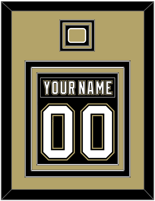 Pittsburgh Nameplate & Number (Back) Combined, With A Logo Patch - Black Jersey (2000-2007) - Premier Tier 3