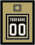 Pittsburgh Nameplate & Number (Back) Combined, With A Logo Patch - Black Jersey (2000-2007) - Triple Mat 3