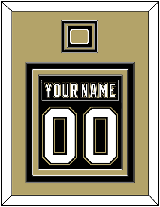 Pittsburgh Nameplate & Number (Back) Combined, With A Logo Patch - Black Jersey (2000-2007) - Premier Tier 3