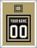 Pittsburgh Nameplate & Number (Back) Combined, With A Logo Patch - Black Jersey (2000-2007) - Triple Mat 3