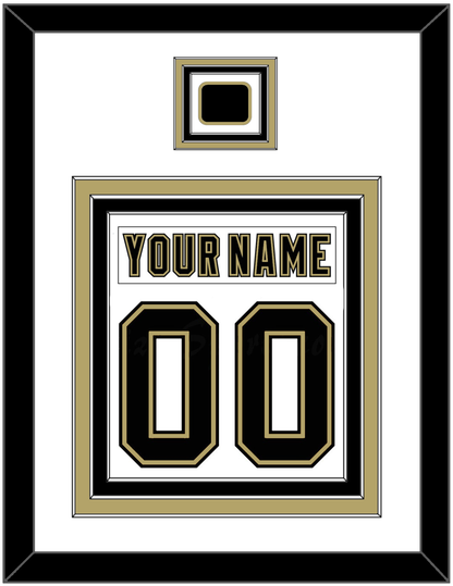 Pittsburgh Nameplate & Number (Back) Combined, With A Logo Patch - White Jersey (2002-2007) - Premier Tier 1