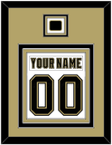 Pittsburgh Nameplate & Number (Back) Combined, With A Logo Patch - White Jersey (2002-2007) - Triple Mat 3