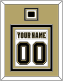 Pittsburgh Nameplate & Number (Back) Combined, With A Logo Patch - White Jersey (2002-2007) - Triple Mat 3
