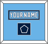 Pittsburgh Nameplate & 2008 Winter Classic Patch - Powder Blue Jersey - Single Mat 2