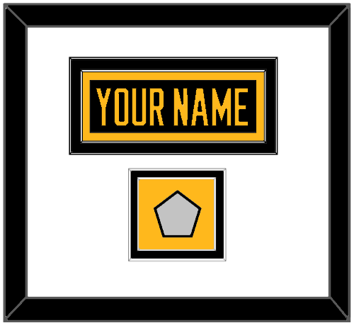 Pittsburgh Nameplate & Stanley Cup Finals Patch - Road Black (1988-1992) - Signature Tier 1