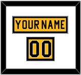 Pittsburgh Nameplate & Number (Shoulder) - Alternate Gold (1981-1983) - Double Mat 1