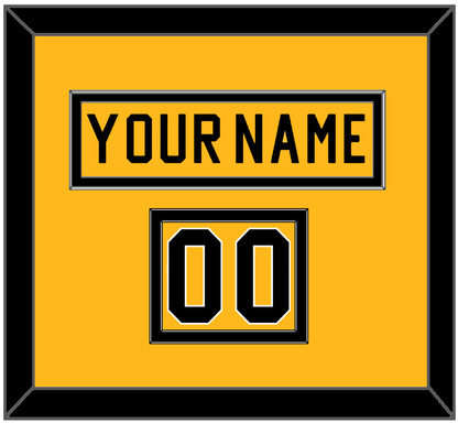 Pittsburgh Nameplate & Number (Shoulder) - Alternate Gold (1981-1983) - Signature Tier 2