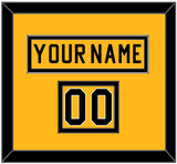 Pittsburgh Nameplate & Number (Shoulder) - Alternate Gold (1981-1983) - Double Mat 2