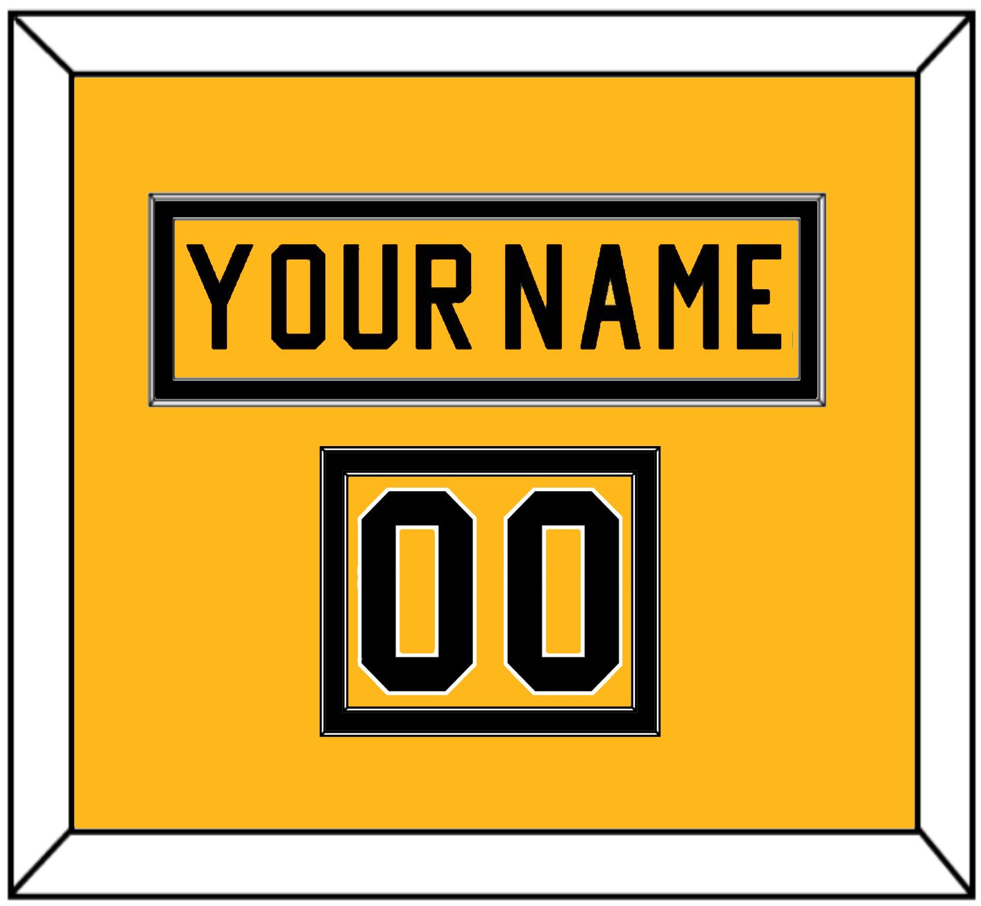 Pittsburgh Nameplate & Number (Shoulder) - Alternate Gold (1981-1983) - Signature Tier 2