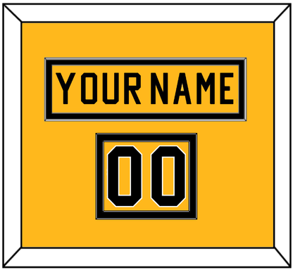Pittsburgh Nameplate & Number (Shoulder) - Alternate Gold (1981-1983) - Signature Tier 2