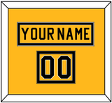 Pittsburgh Nameplate & Number (Shoulder) - Alternate Gold (1981-1983) - Double Mat 2