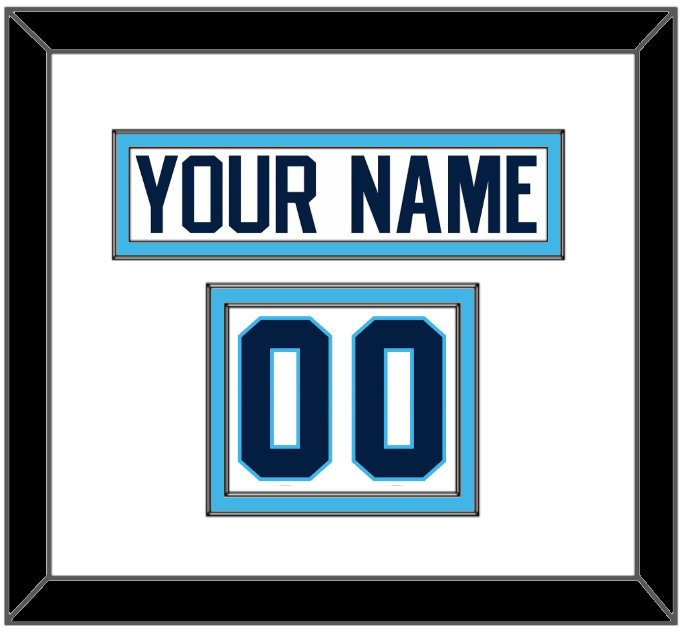 Pittsburgh Nameplate & Number (Shoulder) - Home White (1970-1972) - Signature Tier 1