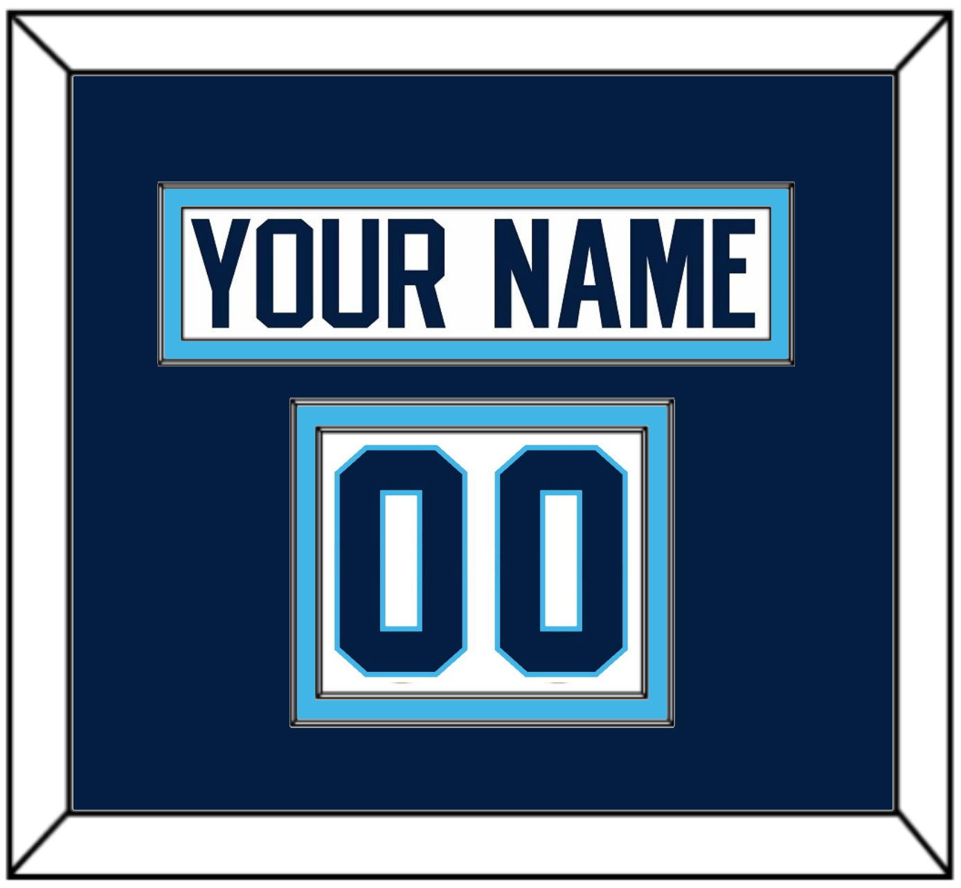 Pittsburgh Nameplate & Number (Shoulder) - Home White (1970-1972) - Signature Tier 2
