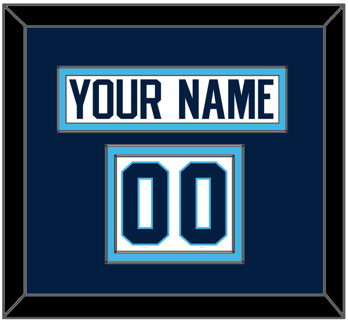 Pittsburgh Nameplate & Number (Shoulder) - Home White (1970-1972) - Signature Tier 2