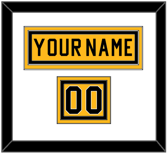 Pittsburgh Nameplate & Number (Shoulder) - Alternate Gold (1981-1983) - Premier Tier 1