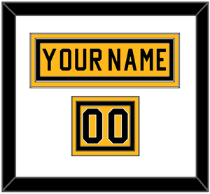 Pittsburgh Nameplate & Number (Shoulder) - Alternate Gold (1981-1983) - Triple Mat 1