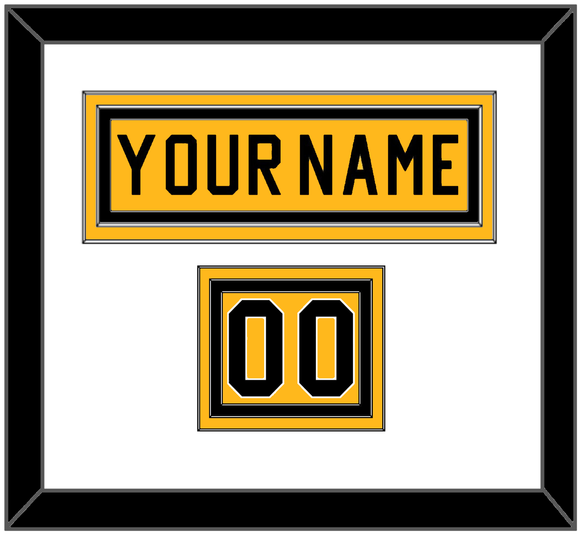 Pittsburgh Nameplate & Number (Shoulder) - Alternate Gold (1981-1983) - Triple Mat 1