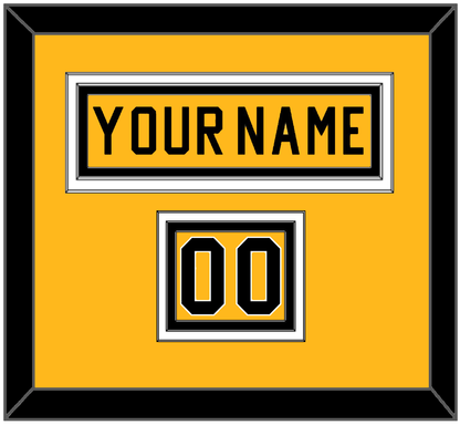 Pittsburgh Nameplate & Number (Shoulder) - Home Gold (1983-1984) - Premier Tier 2