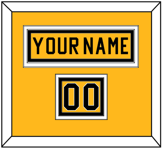 Pittsburgh Nameplate & Number (Shoulder) - Home Gold (1983-1984) - Premier Tier 2