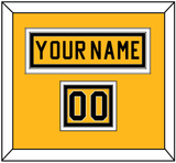 Pittsburgh Nameplate & Number (Shoulder) - Home Gold (1983-1984) - Triple Mat 2