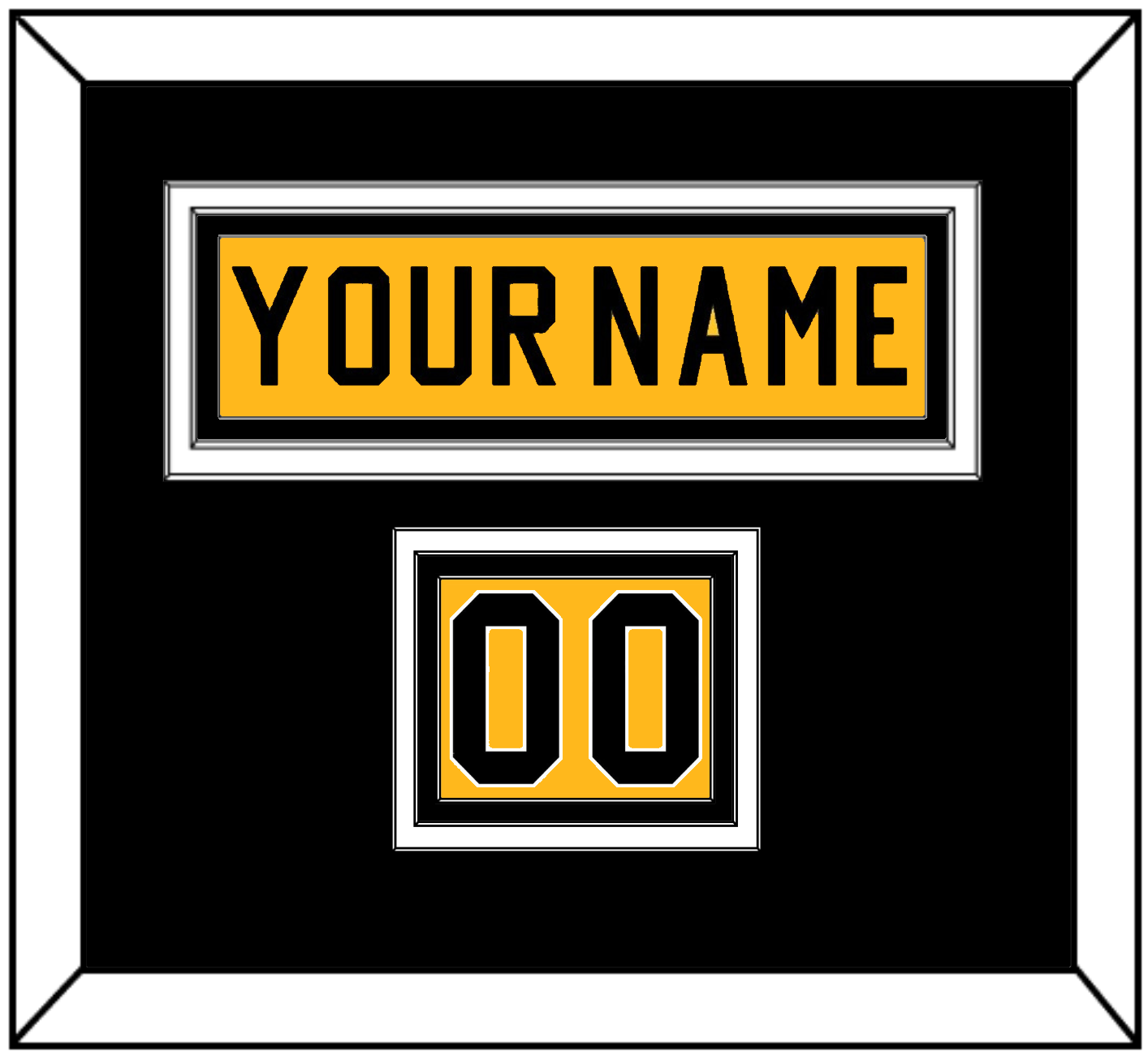 Pittsburgh Nameplate & Number (Shoulder) - Alternate Gold (1981-1983) - Premier Tier 3