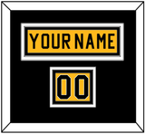 Pittsburgh Nameplate & Number (Shoulder) - Alternate Gold (1981-1983) - Triple Mat 3