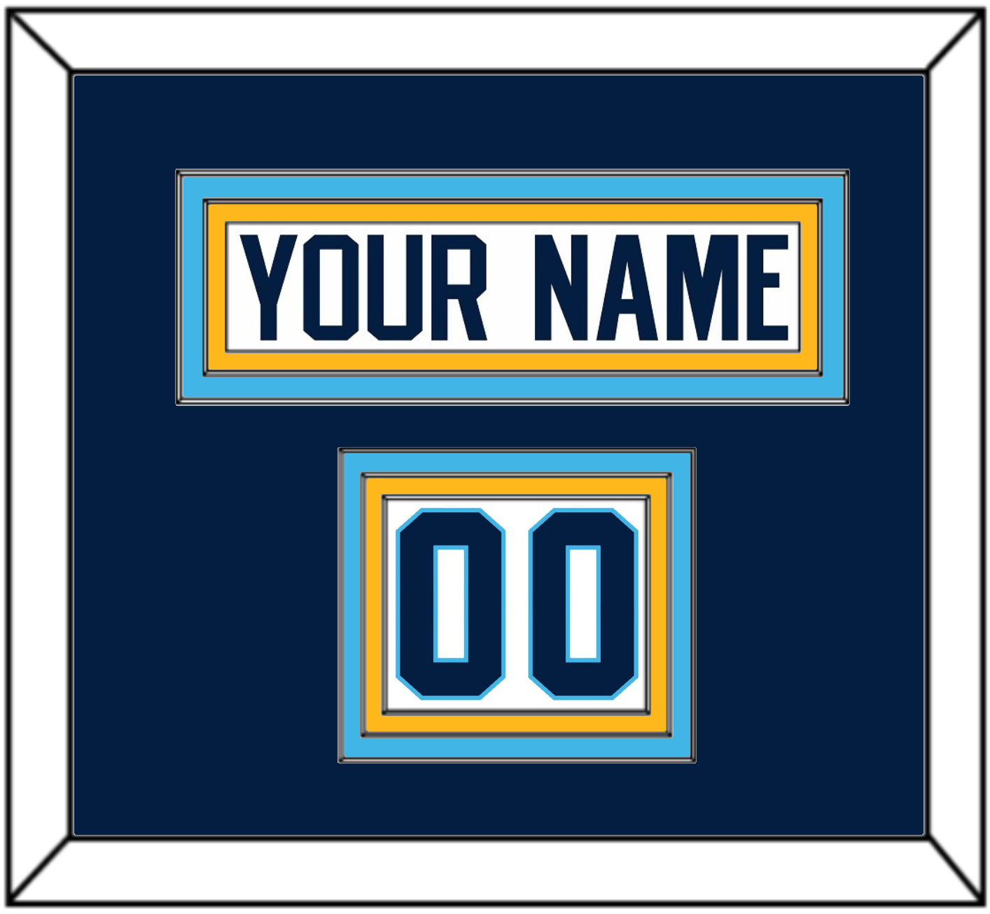 Pittsburgh Nameplate & Number (Shoulder) - Home White (1970-1972) - Premier Tier 3