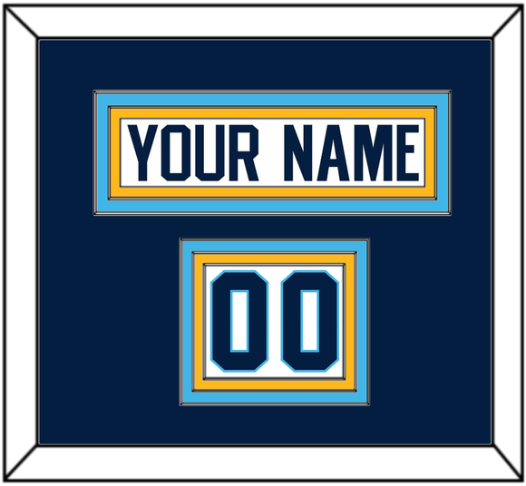 Pittsburgh Nameplate & Number (Shoulder) - Home White (1970-1972) - Triple Mat 3