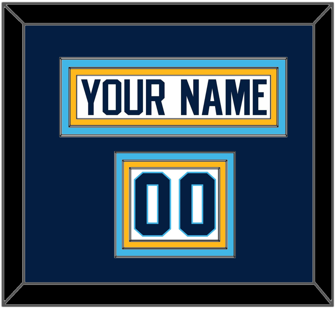 Pittsburgh Nameplate & Number (Shoulder) - Home White (1970-1972) - Premier Tier 3